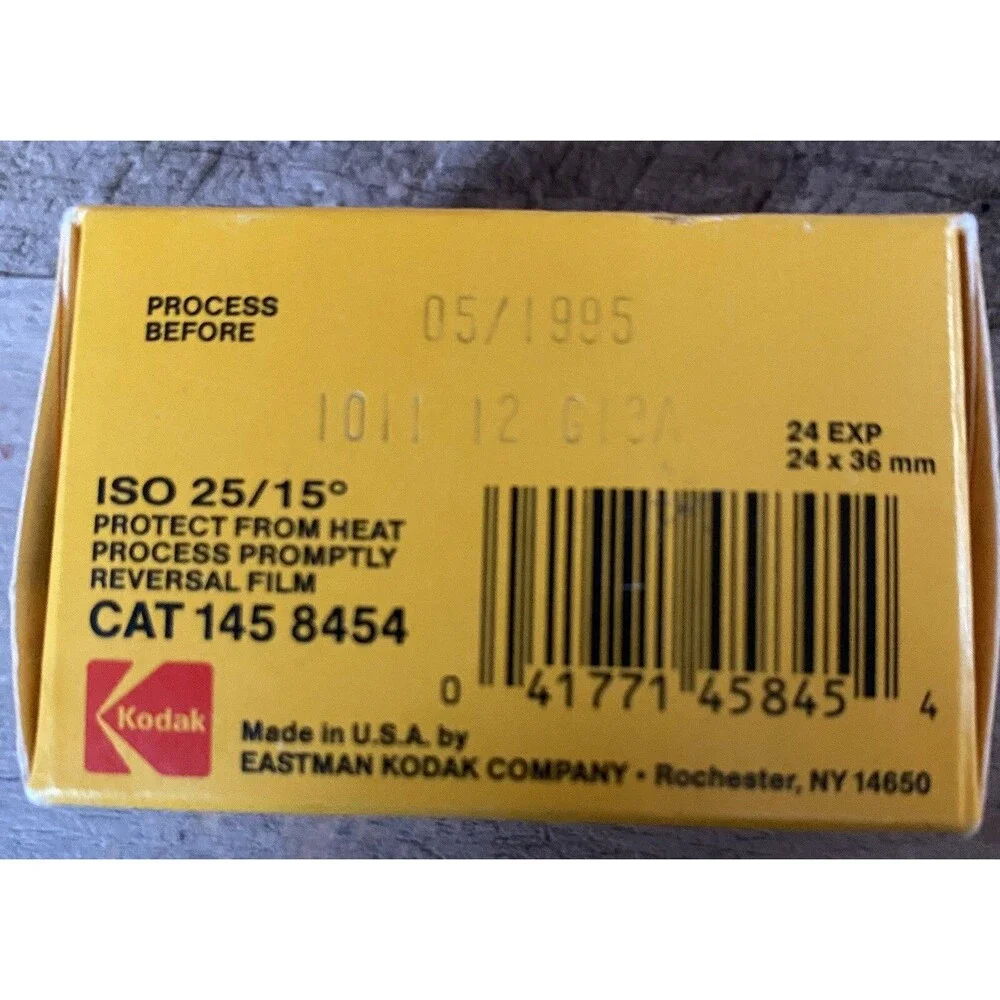 Kodachrome 25 Slide Film 35mm Color 24 Exposure Expired 05/95 NOS